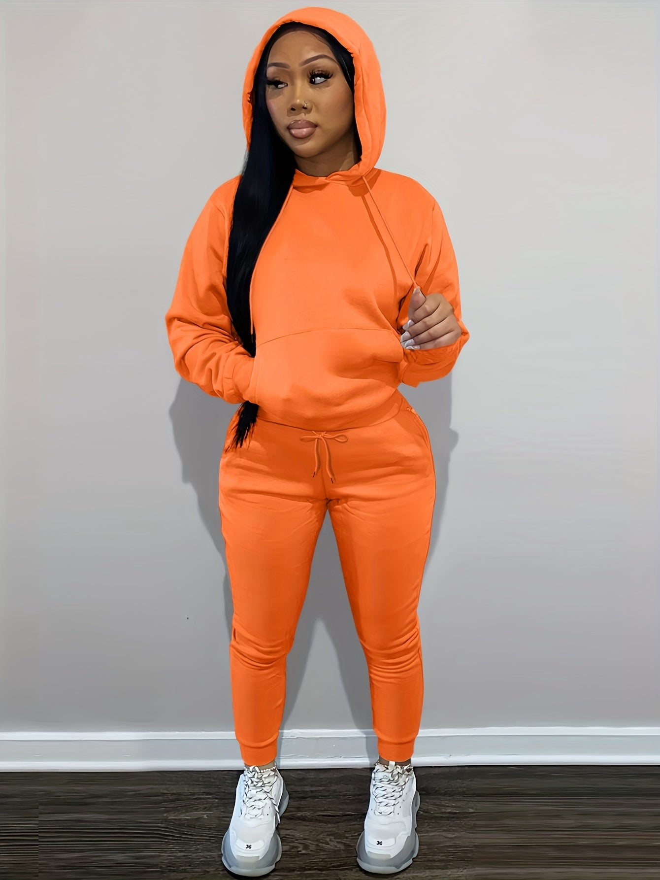 Women’s Relaxed Hoodie & Sweatpants Set – Casual Two-Piece Loungewear