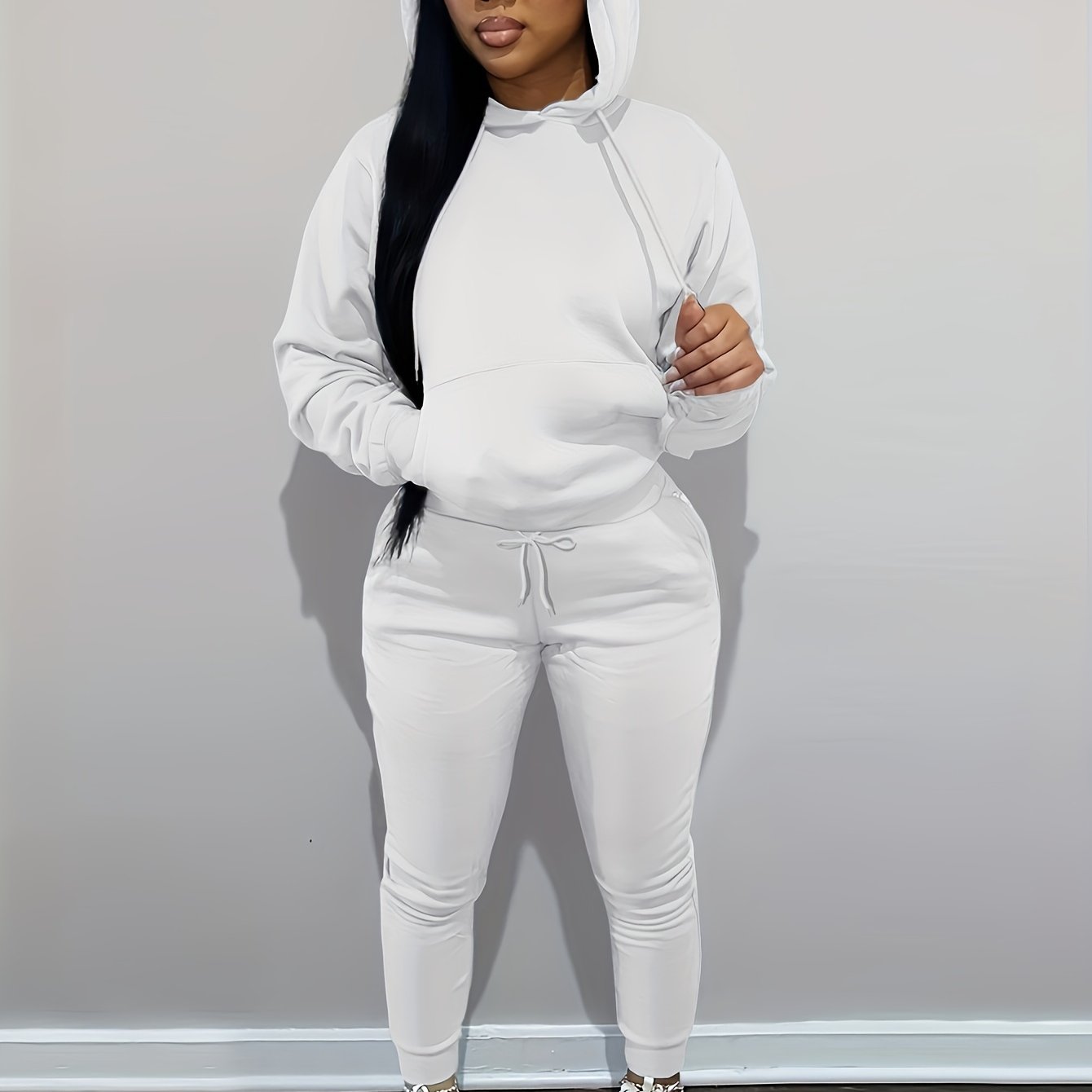 Women’s Relaxed Hoodie & Sweatpants Set – Casual Two-Piece Loungewear