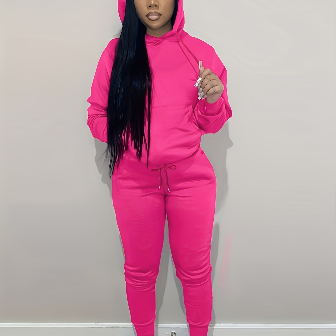 Women’s Relaxed Hoodie & Sweatpants Set – Casual Two-Piece Loungewear