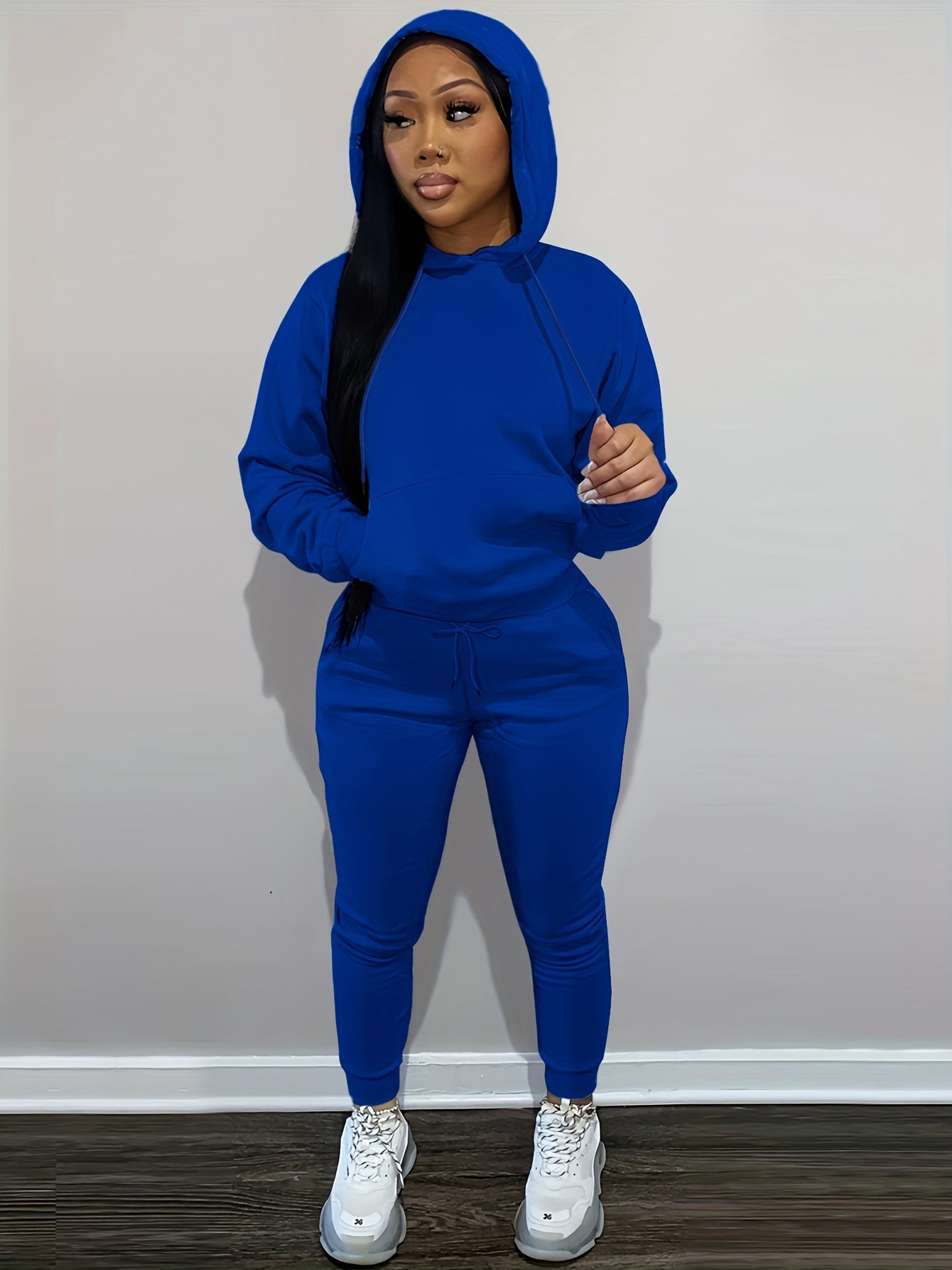 Women’s Relaxed Hoodie & Sweatpants Set – Casual Two-Piece Loungewear