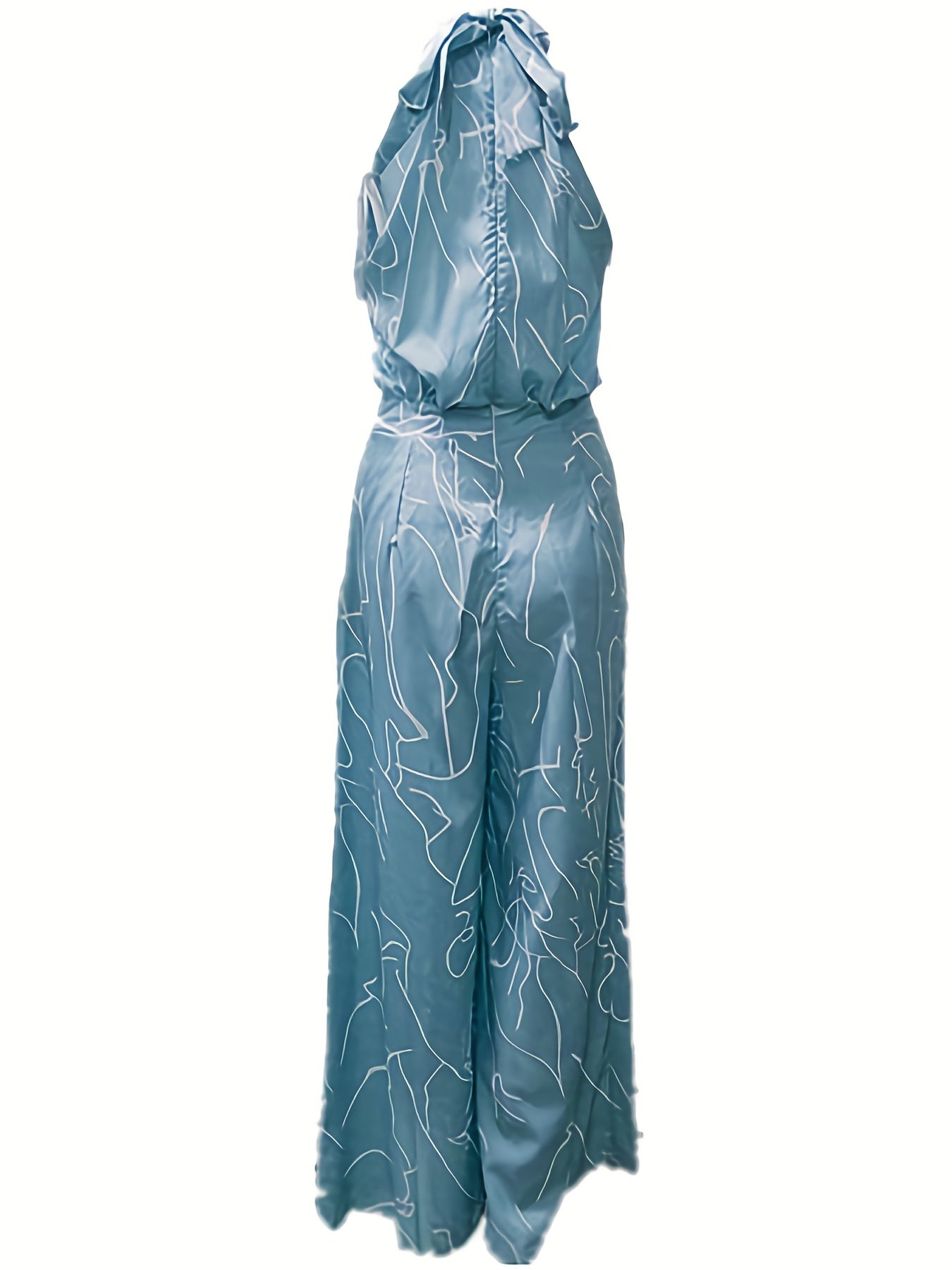 Glam Sway Elegant Waist Halter Jumpsuit