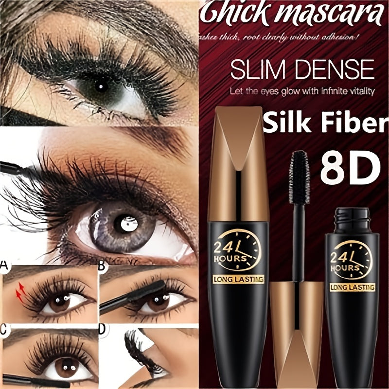 1pc 24Hours Long-Lasting Waterproof Black Mascara