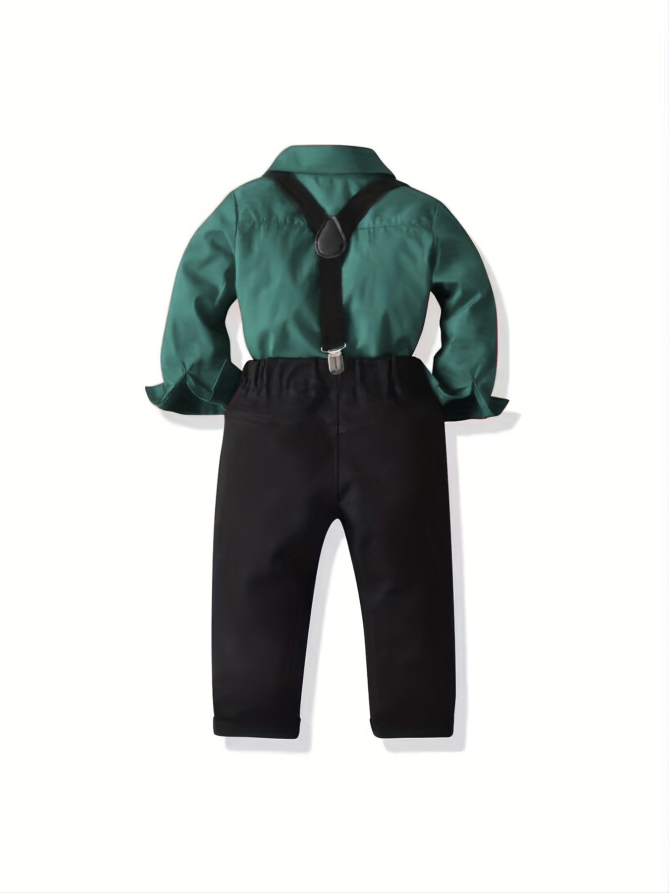 Toddler Boys’ Bowtie Shirt & Overalls Set – Little Gentleman 2-Piece Outfit