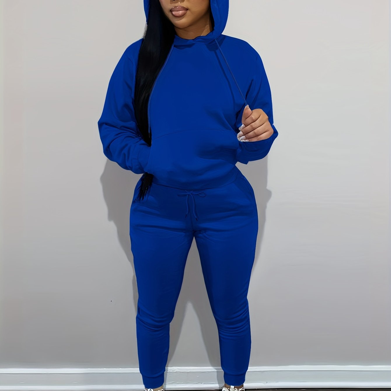 Women’s Relaxed Hoodie & Sweatpants Set – Casual Two-Piece Loungewear