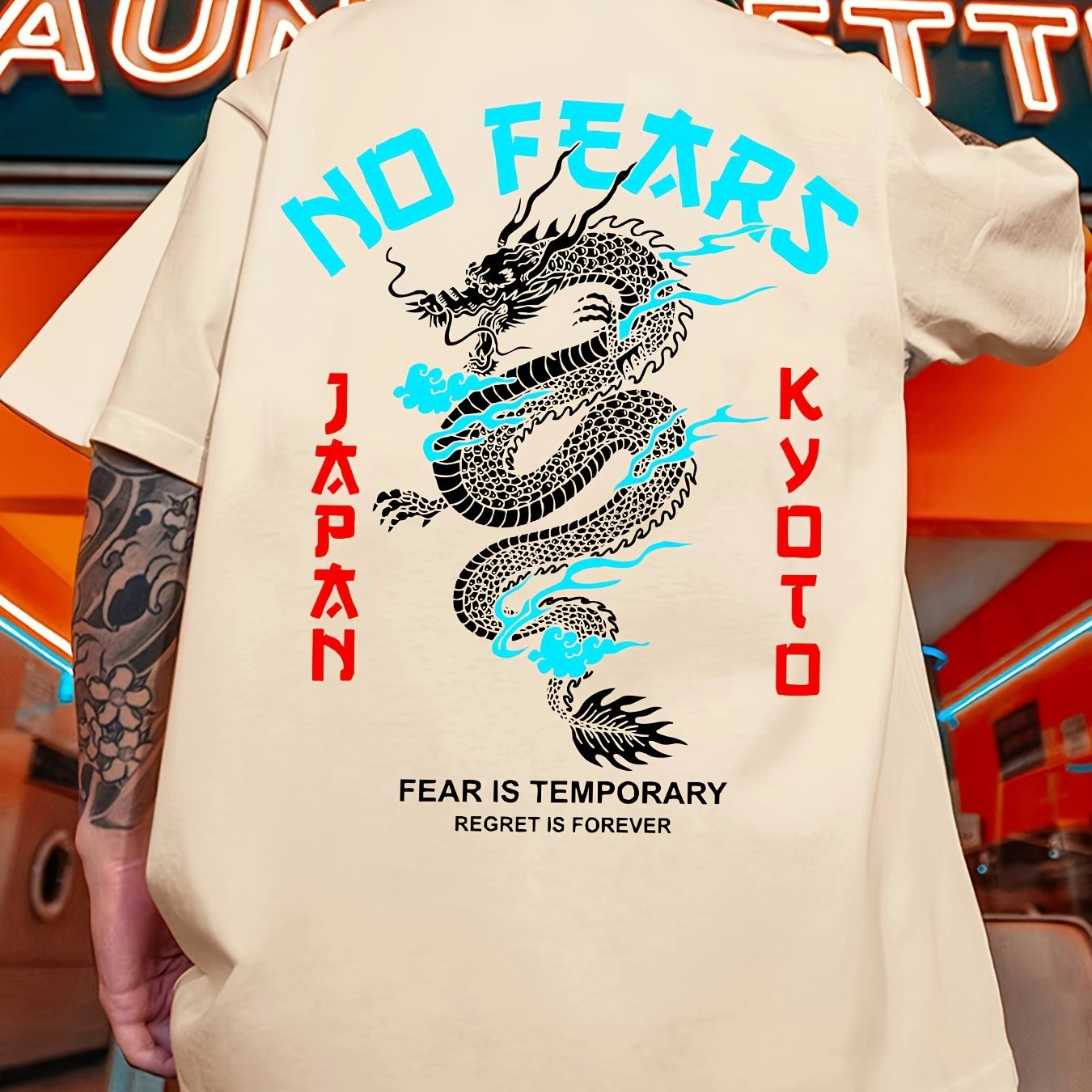 Breathable Dragon Graphic Tee – Perfect for Active Summer Wear