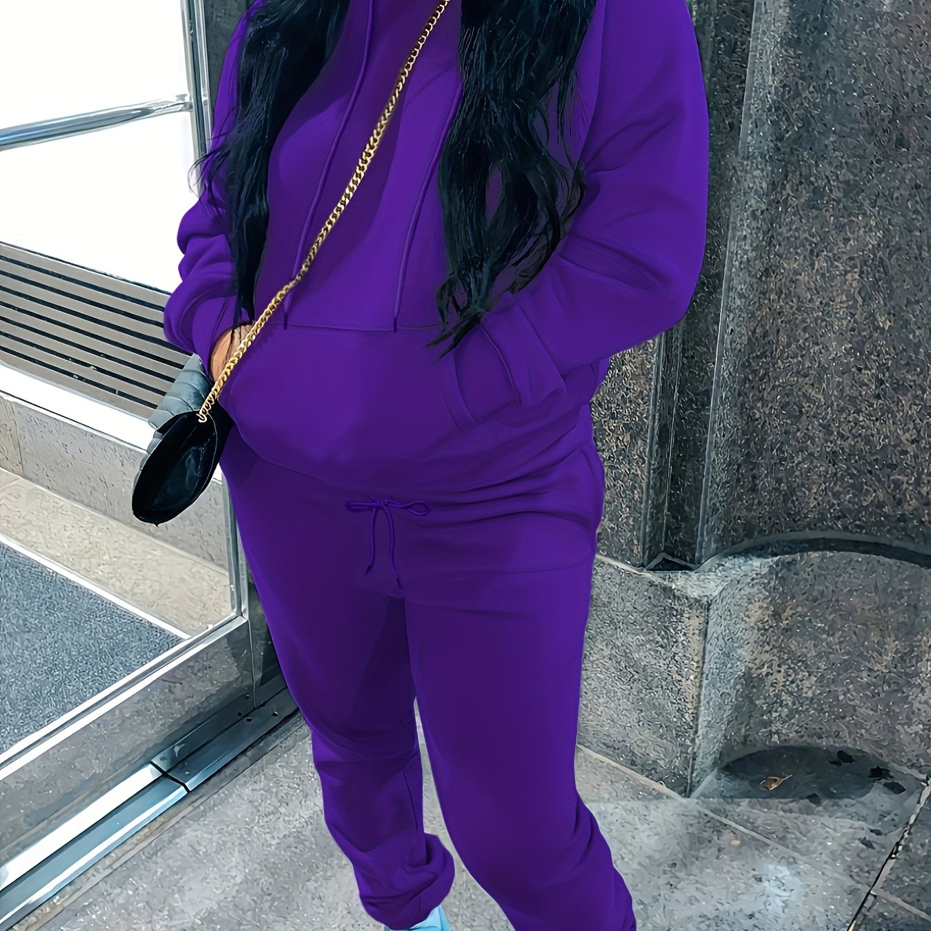 Women’s Relaxed Hoodie & Sweatpants Set – Casual Two-Piece Loungewear