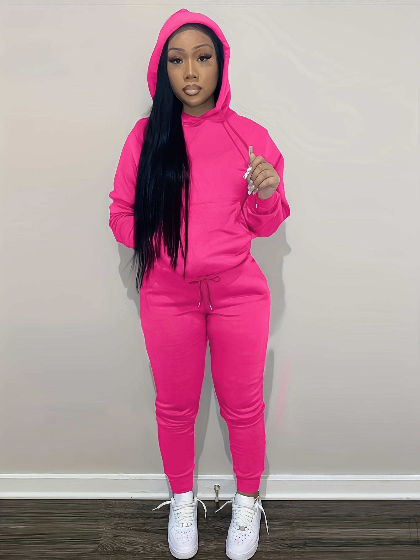 Women’s Relaxed Hoodie & Sweatpants Set – Casual Two-Piece Loungewear