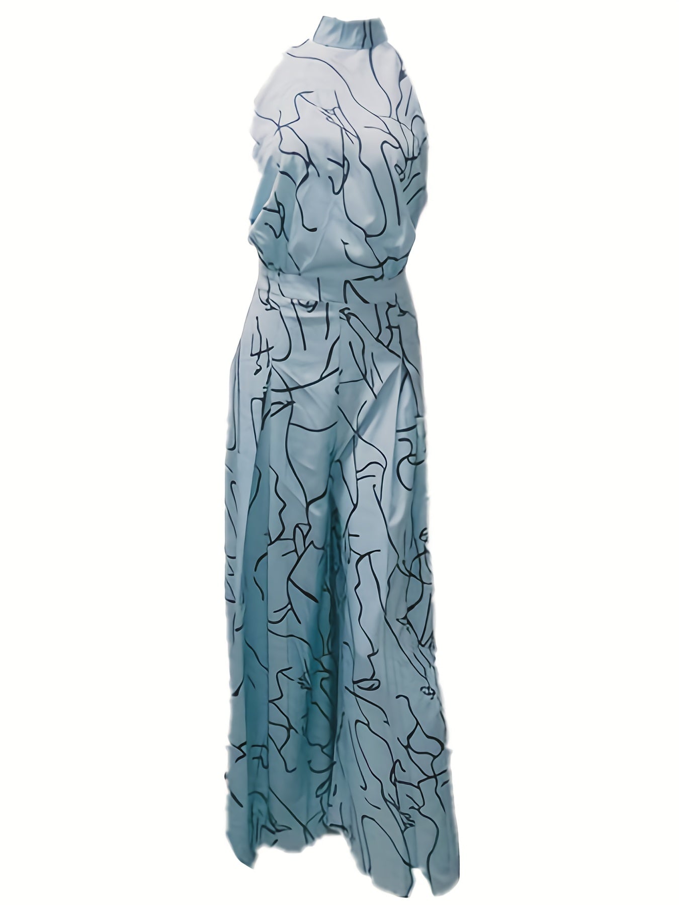 Glam Sway Elegant Waist Halter Jumpsuit