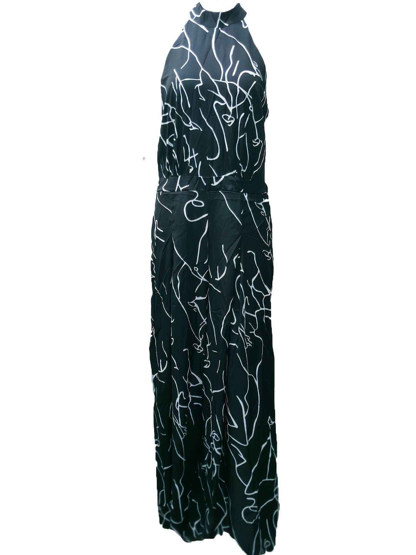 Glam Sway Elegant Waist Halter Jumpsuit