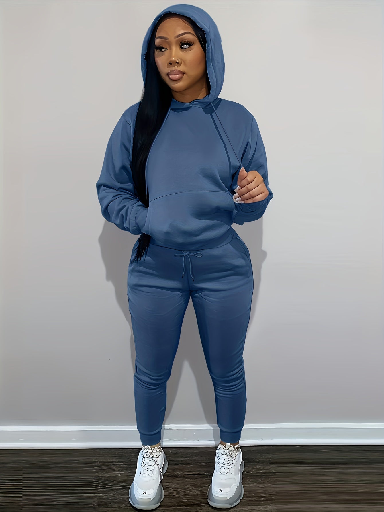 Women’s Relaxed Hoodie & Sweatpants Set – Casual Two-Piece Loungewear