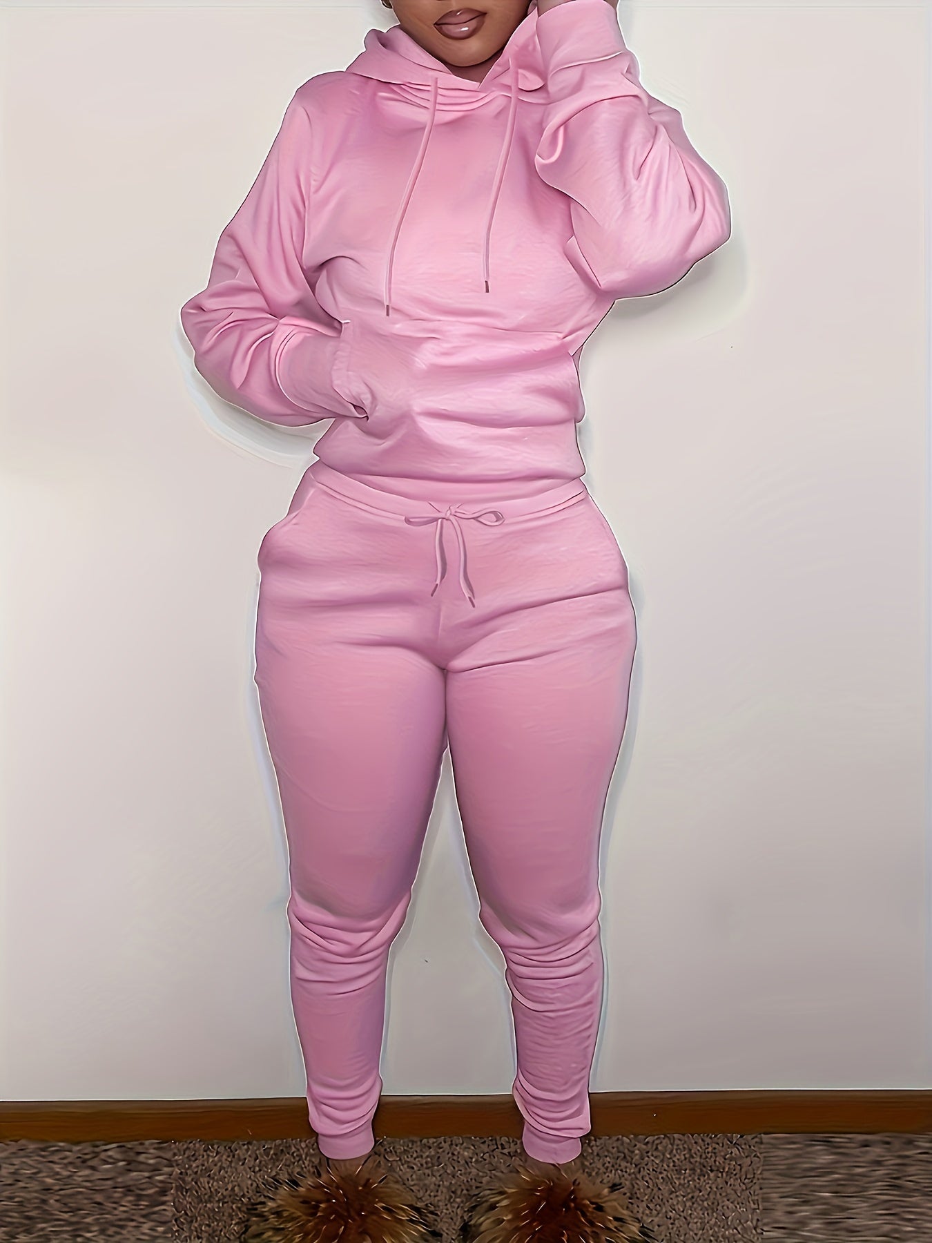 Women’s Relaxed Hoodie & Sweatpants Set – Casual Two-Piece Loungewear