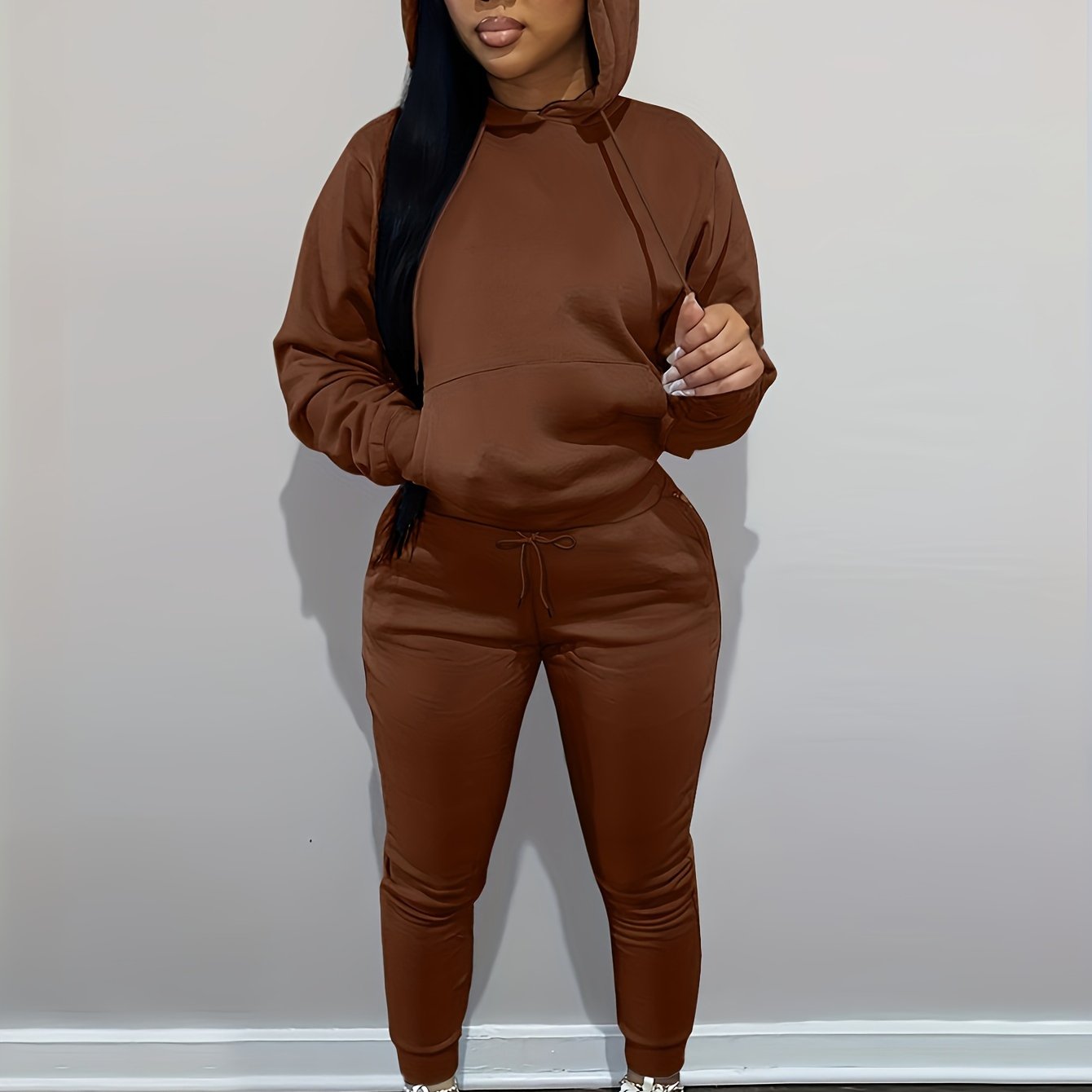 Women’s Relaxed Hoodie & Sweatpants Set – Casual Two-Piece Loungewear
