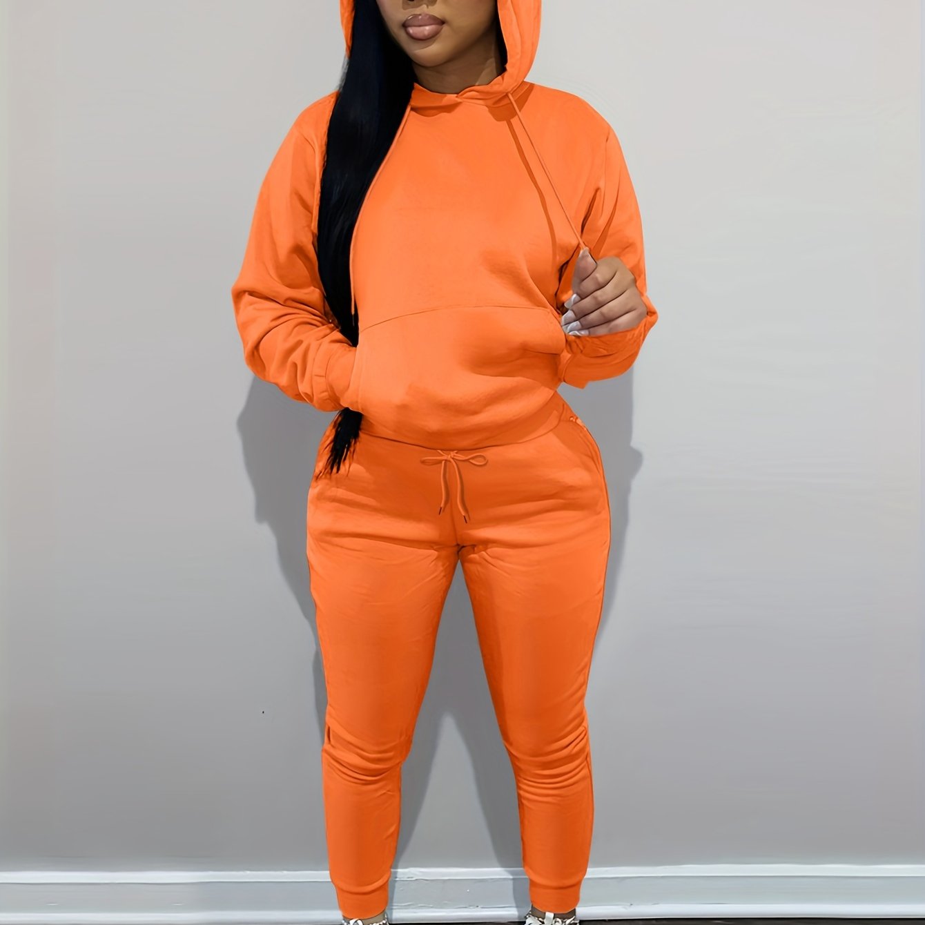 Women’s Relaxed Hoodie & Sweatpants Set – Casual Two-Piece Loungewear