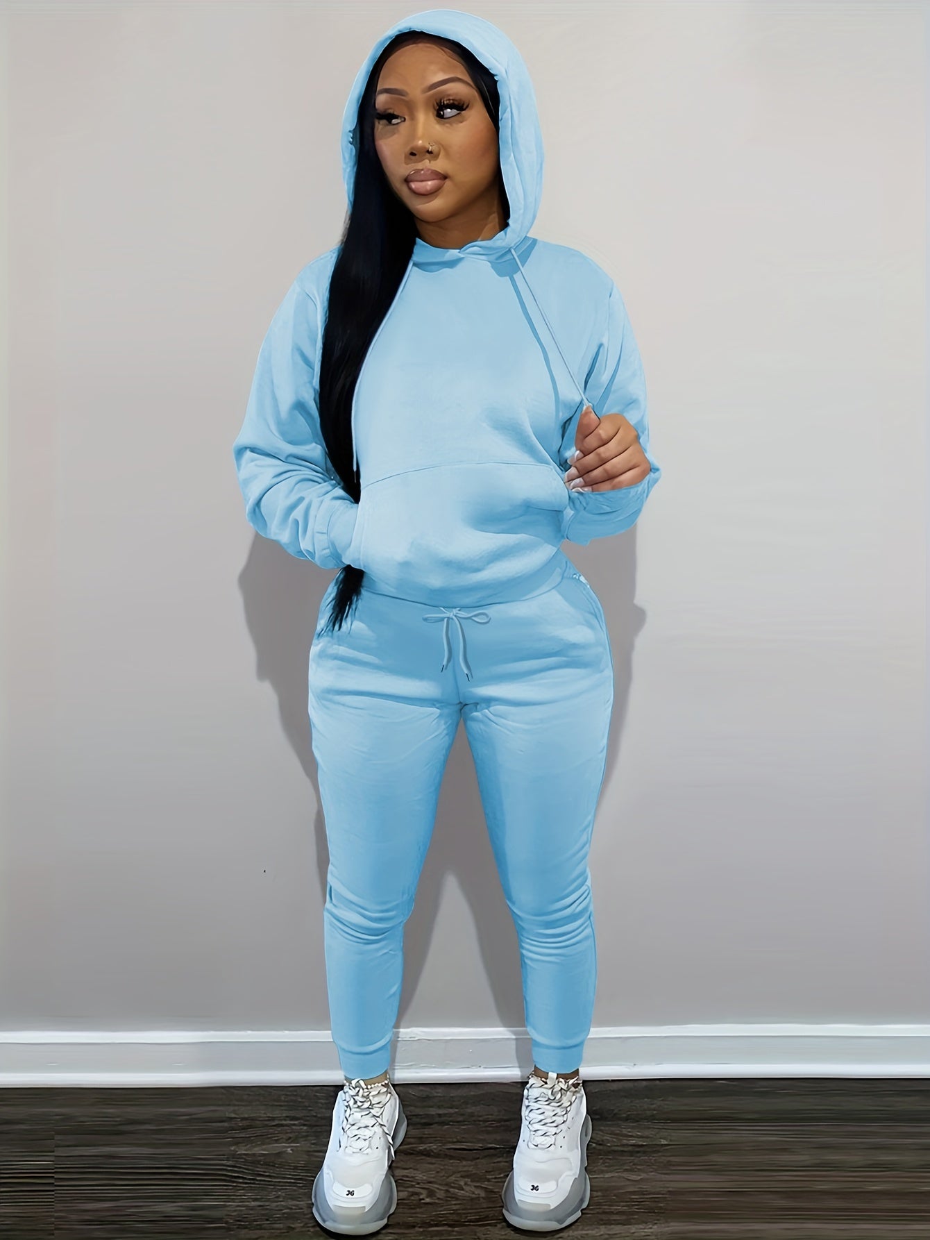 Women’s Relaxed Hoodie & Sweatpants Set – Casual Two-Piece Loungewear