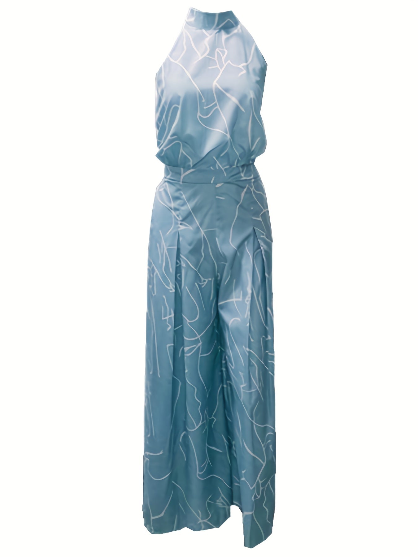 Glam Sway Elegant Waist Halter Jumpsuit