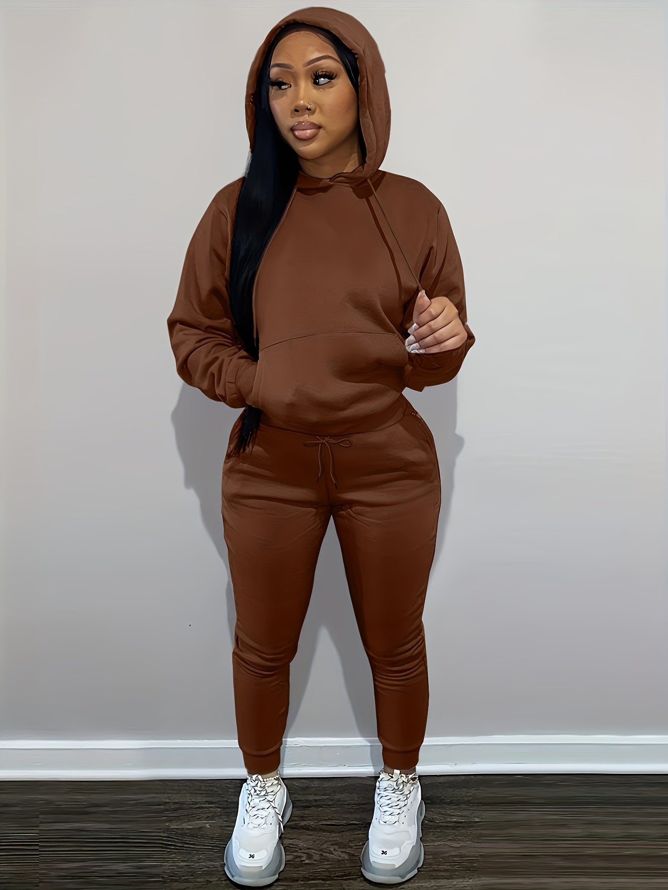 Women’s Relaxed Hoodie & Sweatpants Set – Casual Two-Piece Loungewear