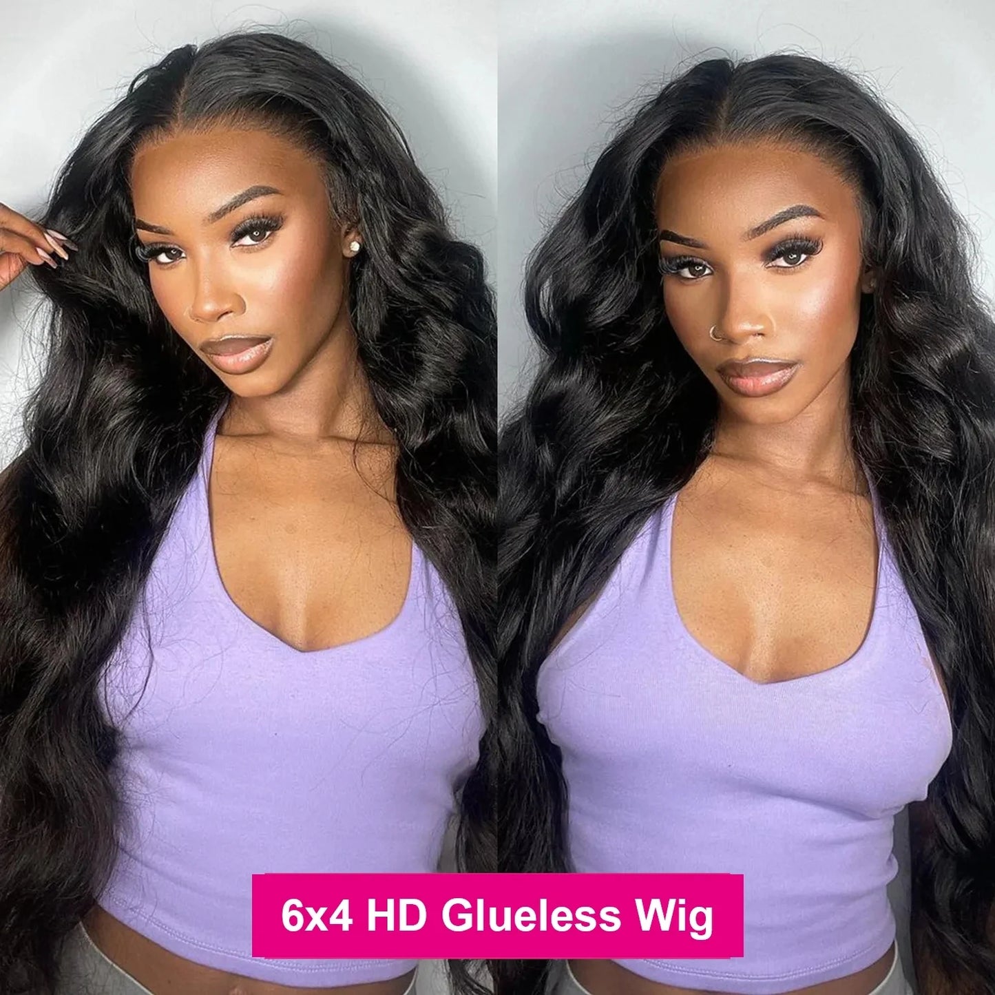Wear And Go Glueless Human Hair Wigs Preplucked Brazilian Body Wave Ready To Wear