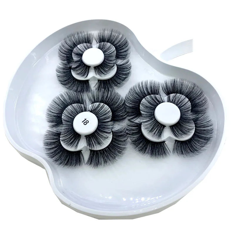 9 Pairs 8-25 mm 3d Mink Lashes Bulk Faux with Custom Box Wispy Natural Mink Lashes Pack Short Wholesales Natural False Eyelashes