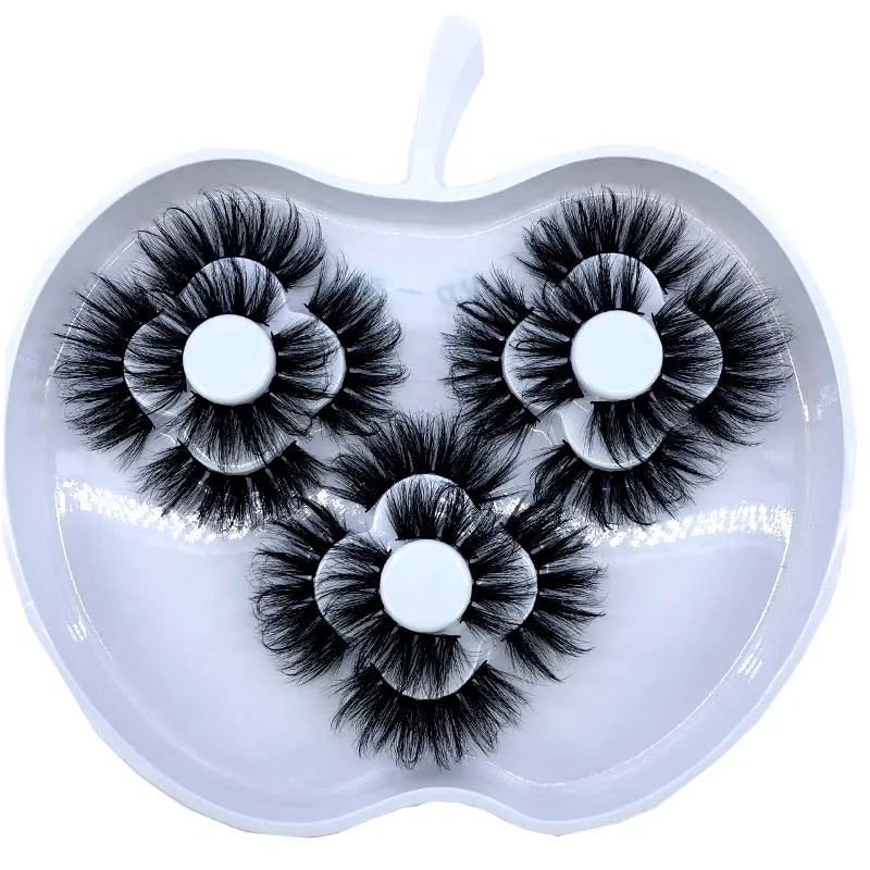 9 Pairs 8-25 mm 3d Mink Lashes Bulk Faux with Custom Box Wispy Natural Mink Lashes Pack Short Wholesales Natural False Eyelashes