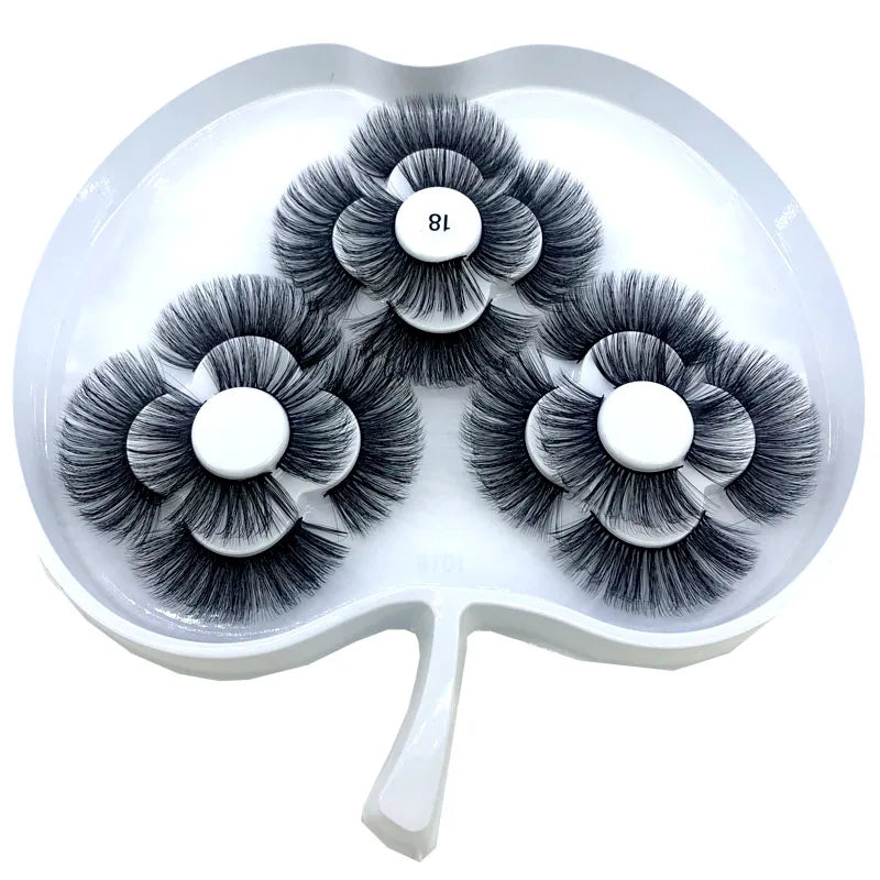 9 Pairs 8-25 mm 3d Mink Lashes Bulk Faux with Custom Box Wispy Natural Mink Lashes Pack Short Wholesales Natural False Eyelashes