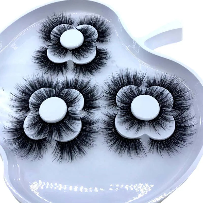 9 Pairs 8-25 mm 3d Mink Lashes Bulk Faux with Custom Box Wispy Natural Mink Lashes Pack Short Wholesales Natural False Eyelashes