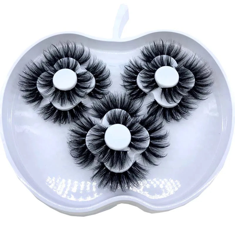 9 Pairs 8-25 mm 3d Mink Lashes Bulk Faux with Custom Box Wispy Natural Mink Lashes Pack Short Wholesales Natural False Eyelashes