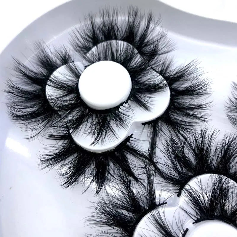 9 Pairs 8-25 mm 3d Mink Lashes Bulk Faux with Custom Box Wispy Natural Mink Lashes Pack Short Wholesales Natural False Eyelashes