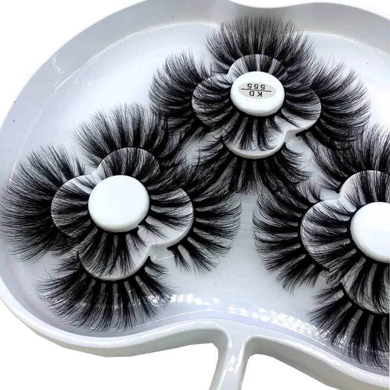 9 Pairs 8-25 mm 3d Mink Lashes Bulk Faux with Custom Box Wispy Natural Mink Lashes Pack Short Wholesales Natural False Eyelashes