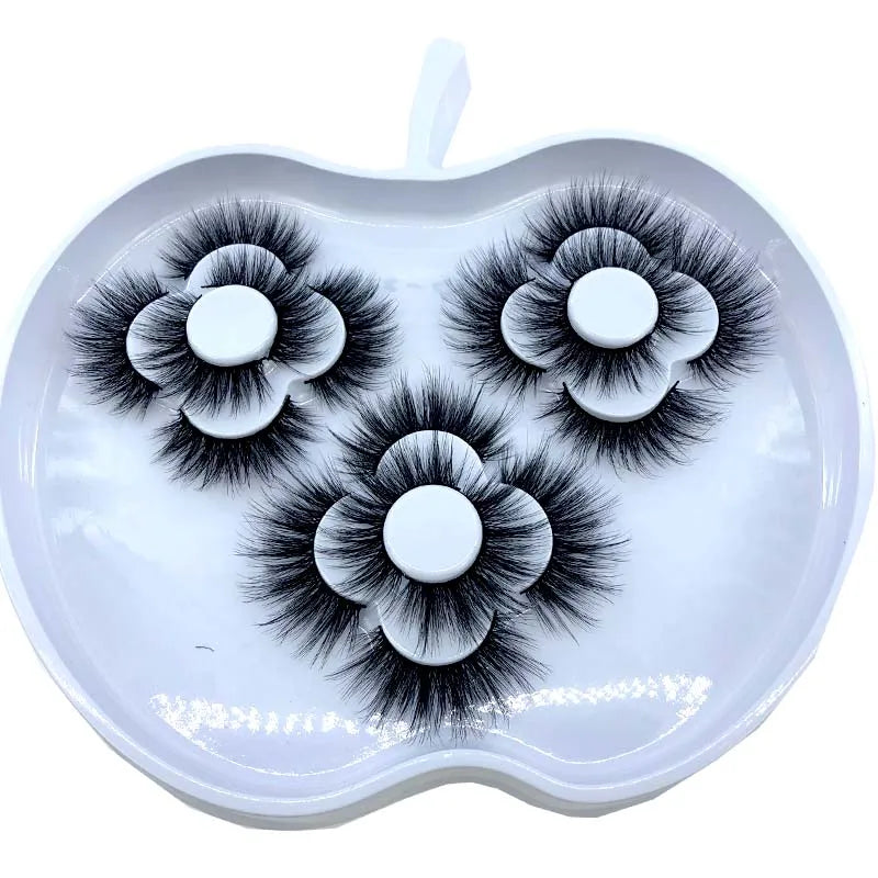 9 Pairs 8-25 mm 3d Mink Lashes Bulk Faux with Custom Box Wispy Natural Mink Lashes Pack Short Wholesales Natural False Eyelashes