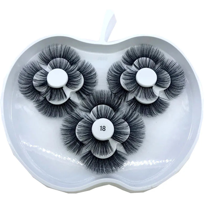 9 Pairs 8-25 mm 3d Mink Lashes Bulk Faux with Custom Box Wispy Natural Mink Lashes Pack Short Wholesales Natural False Eyelashes