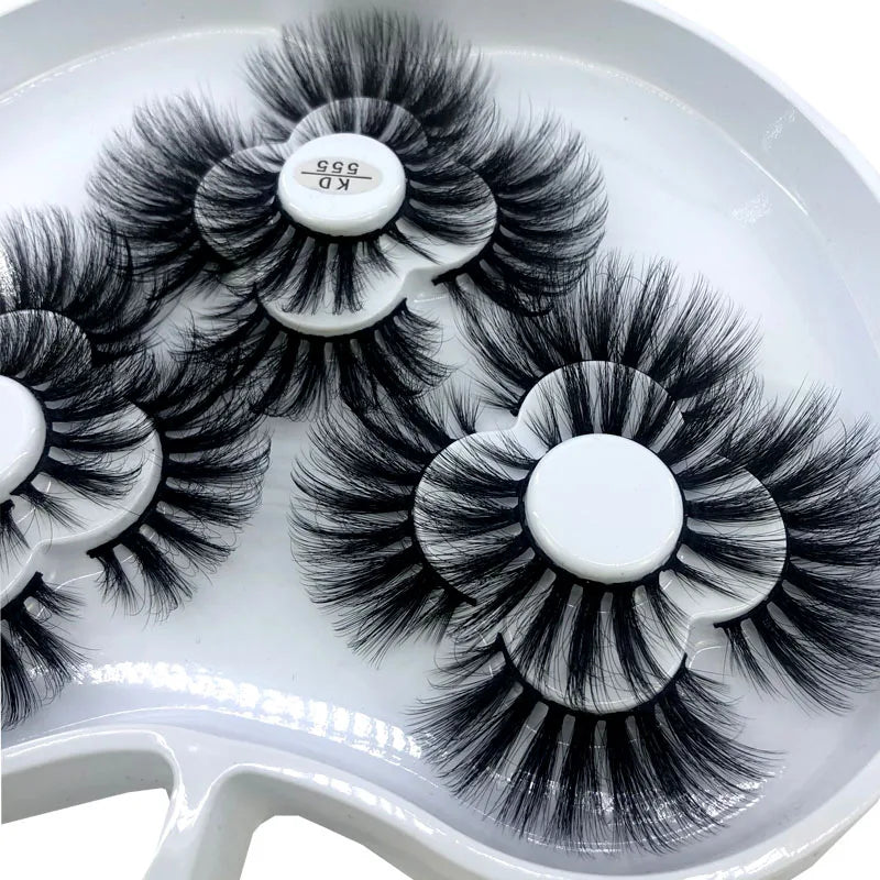 9 Pairs 8-25 mm 3d Mink Lashes Bulk Faux with Custom Box Wispy Natural Mink Lashes Pack Short Wholesales Natural False Eyelashes