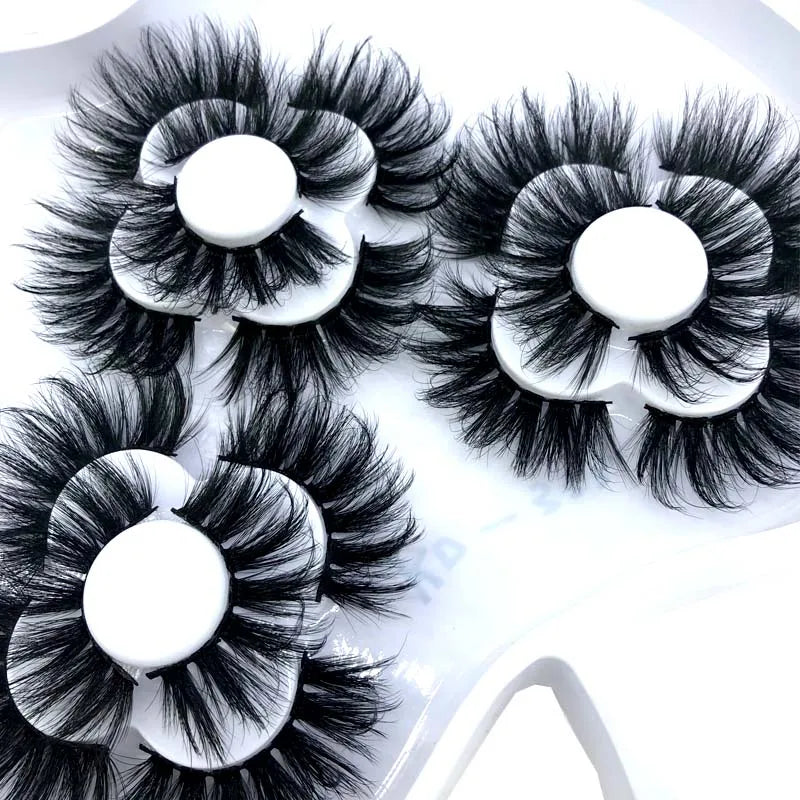 9 Pairs 8-25 mm 3d Mink Lashes Bulk Faux with Custom Box Wispy Natural Mink Lashes Pack Short Wholesales Natural False Eyelashes