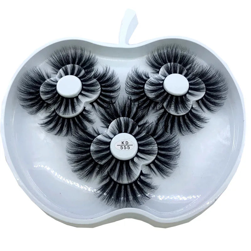 9 Pairs 8-25 mm 3d Mink Lashes Bulk Faux with Custom Box Wispy Natural Mink Lashes Pack Short Wholesales Natural False Eyelashes