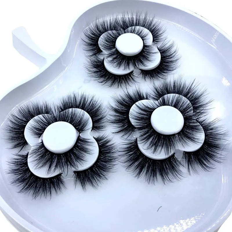 9 Pairs 8-25 mm 3d Mink Lashes Bulk Faux with Custom Box Wispy Natural Mink Lashes Pack Short Wholesales Natural False Eyelashes