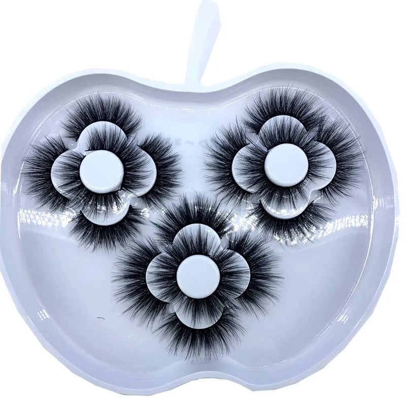 9 Pairs 8-25 mm 3d Mink Lashes Bulk Faux with Custom Box Wispy Natural Mink Lashes Pack Short Wholesales Natural False Eyelashes