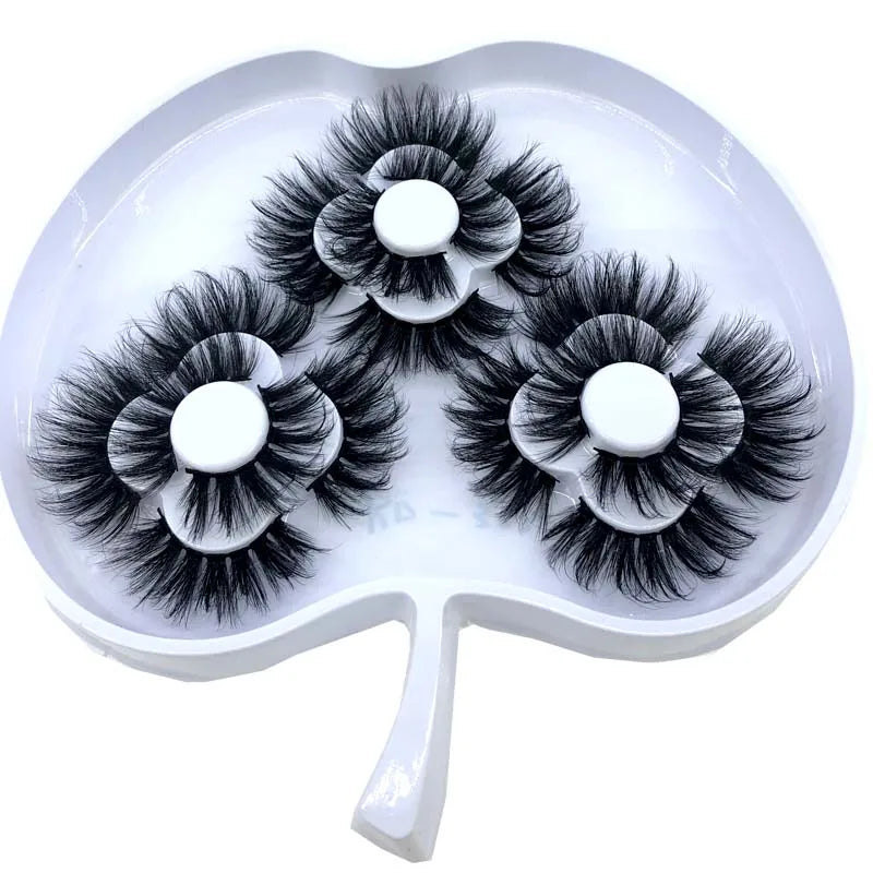 9 Pairs 8-25 mm 3d Mink Lashes Bulk Faux with Custom Box Wispy Natural Mink Lashes Pack Short Wholesales Natural False Eyelashes