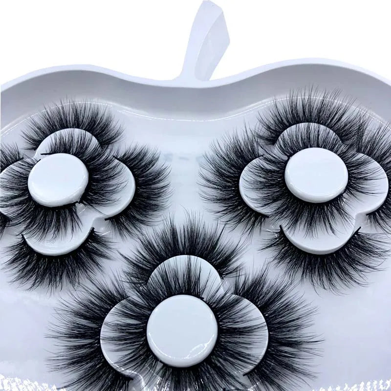 9 Pairs 8-25 mm 3d Mink Lashes Bulk Faux with Custom Box Wispy Natural Mink Lashes Pack Short Wholesales Natural False Eyelashes