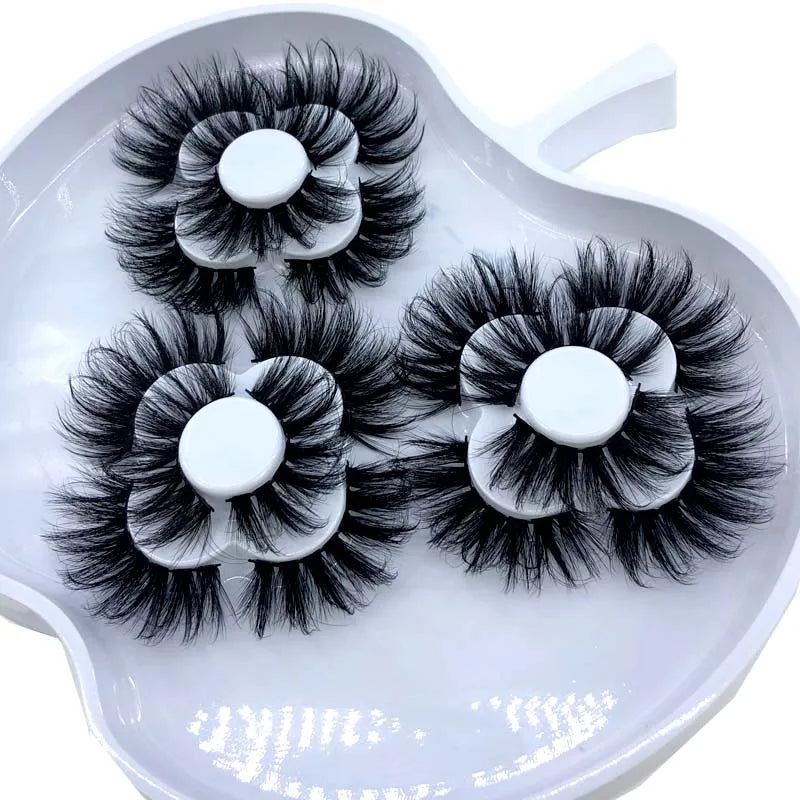 9 Pairs 8-25 mm 3d Mink Lashes Bulk Faux with Custom Box Wispy Natural Mink Lashes Pack Short Wholesales Natural False Eyelashes