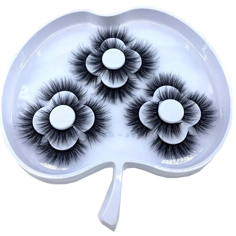 9 Pairs 8-25 mm 3d Mink Lashes Bulk Faux with Custom Box Wispy Natural Mink Lashes Pack Short Wholesales Natural False Eyelashes