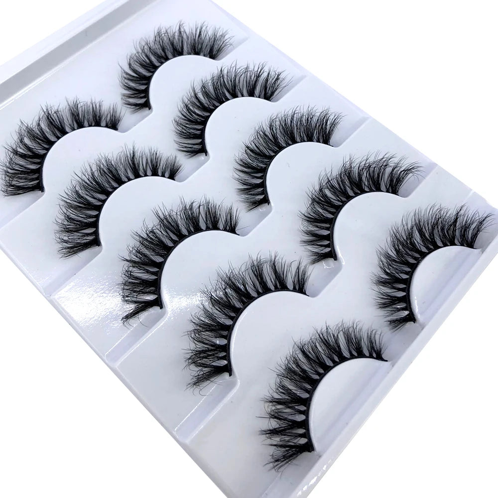 New 5 Pairs Lashes Mink Lashes Faux Eyelashes Mink False Eyelashes Dramatic Volume Lashes Eyelash Extension False Eyelashes