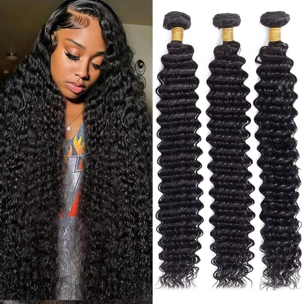 Deep Wave Human Hair Bundles