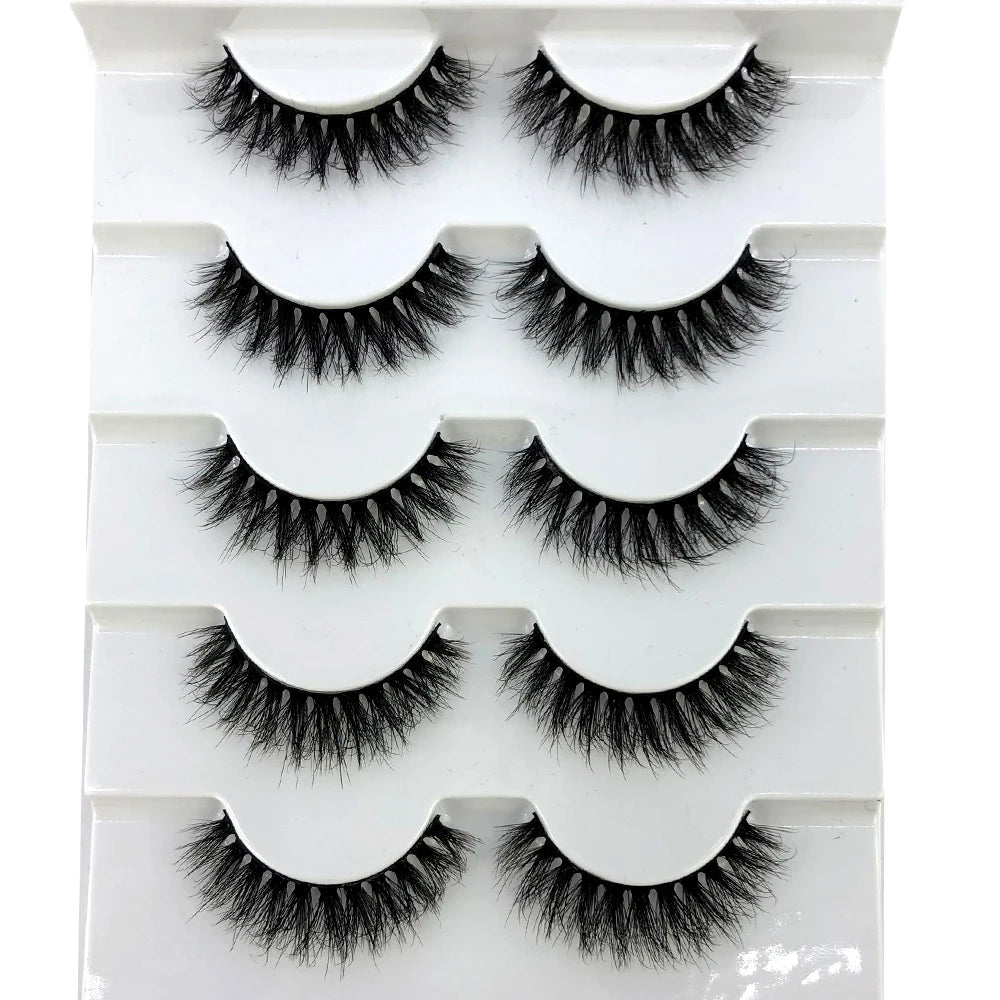 New 5 Pairs Lashes Mink Lashes Faux Eyelashes Mink False Eyelashes Dramatic Volume Lashes Eyelash Extension False Eyelashes