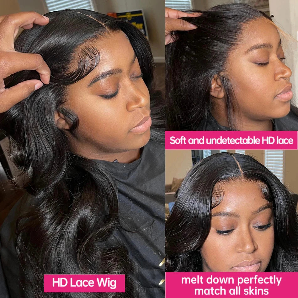 Wear And Go Glueless Human Hair Wigs Preplucked Brazilian Body Wave Ready To Wear
