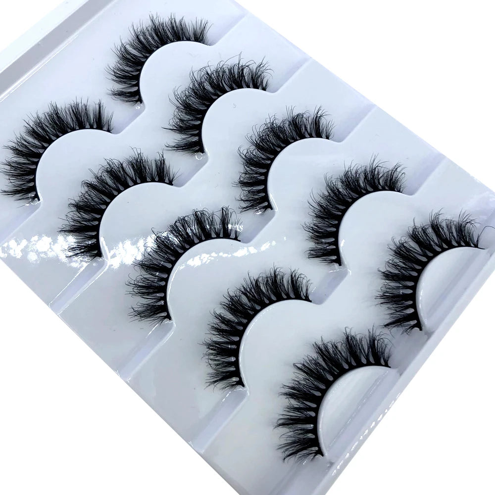 New 5 Pairs Lashes Mink Lashes Faux Eyelashes Mink False Eyelashes Dramatic Volume Lashes Eyelash Extension False Eyelashes
