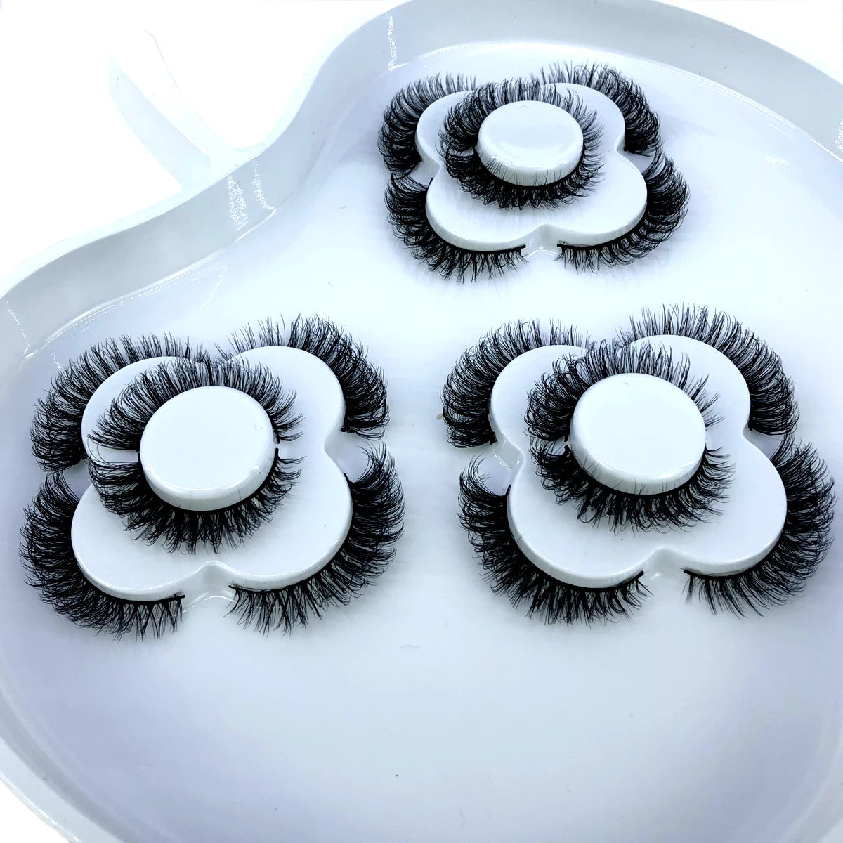 9 Pairs 8-25 mm 3d Mink Lashes Bulk Faux with Custom Box Wispy Natural Mink Lashes Pack Short Wholesales Natural False Eyelashes