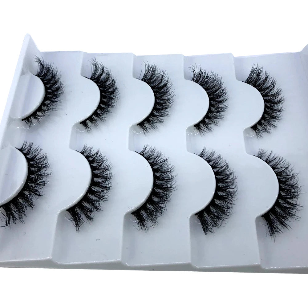 New 5 Pairs Lashes Mink Lashes Faux Eyelashes Mink False Eyelashes Dramatic Volume Lashes Eyelash Extension False Eyelashes