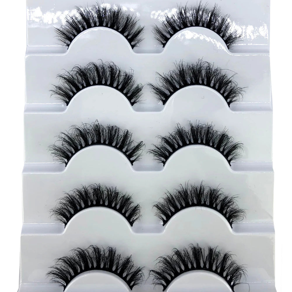 New 5 Pairs Lashes Mink Lashes Faux Eyelashes Mink False Eyelashes Dramatic Volume Lashes Eyelash Extension False Eyelashes