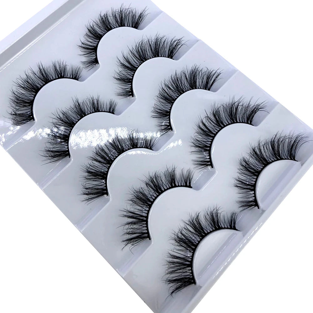 New 5 Pairs Lashes Mink Lashes Faux Eyelashes Mink False Eyelashes Dramatic Volume Lashes Eyelash Extension False Eyelashes