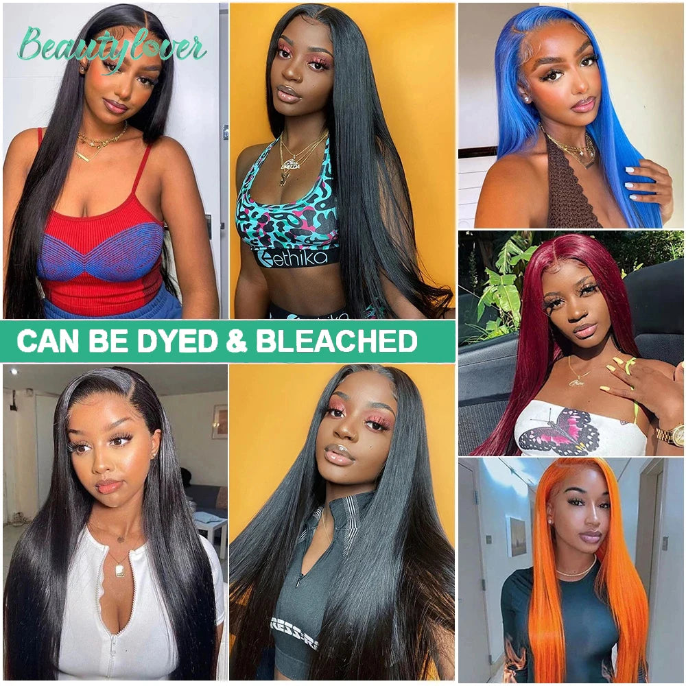 Straight Human Hair Frontal & Closure Transparent