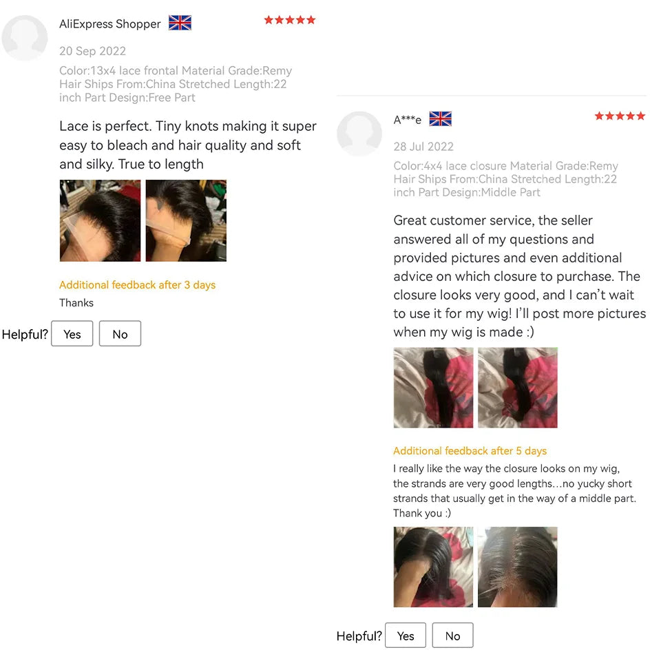 Straight Human Hair Frontal & Closure Transparent